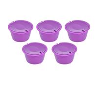 AMONIDA Set di Capsule di caffè Riutilizzabili da 50 Ml con Misurino per Macchine da caffè, Perfette per la Casa e il Bar (PURPLE)
