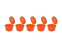 AMONIDA Set di Capsule di caffè Riutilizzabili da 50 Ml con Misurino per Macchine da caffè, Perfette per la Casa e il Bar (ORANGE)