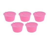AMONIDA Set di Capsule di caffè Riutilizzabili da 50 Ml con Misurino per Macchine da caffè, Perfette per la Casa e il Bar (PINK)