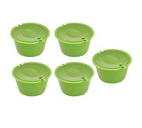 AMONIDA Set di Capsule di caffè Riutilizzabili da 50 Ml con Misurino per Macchine da caffè, Perfette per la Casa e il Bar (GREEN)