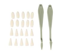 AMONIDA Set di Coltelli per Pulire Art Sketch con Teste Triangolari e Ovali - 2 Pezzi di Spugna per Schizzi per Disegnare e Cancellare