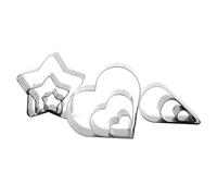 AMONIDA Set di Fustelle per Pelle, Stampo di Alta qualità da 9 Pezzi per Progetti Creativi Fai da Te, Forme di Cuore e Pentagramma, Perfette per gli Appassionati di Artigianato