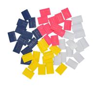 AMONIDA Set di Gessetti per, Pennarello per Tessuti in Cera Versatile per Orli e Modifiche, 50 Fogli in 4 Colori per gli Appassionati di Cucito