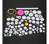 AMONIDA Set di Ingranaggi in Plastica da 85 Pezzi con Struttura in ABS Resistente per la Costruzione di Robot Fai-da-Te e la Realizzazione di Modelli