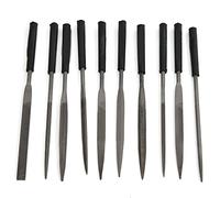 AMONIDA Set di Lime Ad Ago Mini Lime Professionali per Gioielli in Acciaio Al Carbonio per Levigare Moduli Metallici - 9 Pezzi (4 * 160 mm)
