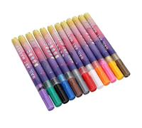 AMONIDA Set di Penne per Nail Art Punta Fine 0,5 Mm Pennarelli Impermeabili Ad Asciugatura Rapida per Disegni Creativi per Unghie per Tutti i Livelli di abilità (12PCS)
