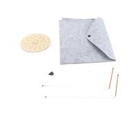 AMONIDA Set Tavola Pendolo con Asta da Rabdomanzia, 2 Aste da Rabdomanzia in Rame, Tappetino da Divinazione con Pendolo con Borsa in Feltro, Ideale per la Caccia Al Tesoro e la Divinazione