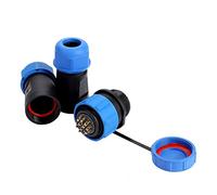 AMONIDA SP21 Connettore Presa per Presa Aeronautica Impermeabile per Lampade da Esterno 2/3/4/5/7/9/12pin IP68 Resistente Nylon PA66 (12 pin)