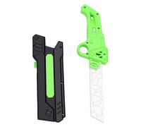 AMONIDA Spada Giocattolo Illuminata con Effetto Scintilla e Impugnatura Ergonomica, Spada Luminosa per Bambini 32x7 Cm per Cosplay o Battaglie (Green)