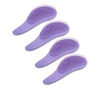 AMONIDA Spazzola per Capelli a Denti Larghi, Compatta e Leggera, Districante per Viaggi, Casa, Ufficio, Confezione 4 Paglie di Grano