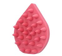 AMONIDA Spazzola per Massaggiatore del Cuoio Capelluto con Denti Morbidi in Silicone Elastico per Comfort e Pulizia Profonda 1 Pezzo (rosso)