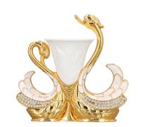 AMONIDA Squisito Set di Stoviglie a Forma di Cigno con 6 Cucchiai per caffè, Macedonia di Frutta, Decorazioni per la Casa, in Lega di Zinco (#1)