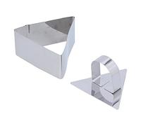 AMONIDA Stampo per Anello per Mousse in Acciaio Inossidabile Durevole Taglierina per Torta per Dessert e Insalate Altezza 1,6 Pollici (triangolo)