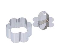 AMONIDA Stampo per Anello per Mousse in Acciaio Inossidabile Durevole Taglierina per Torta per Dessert e Insalate Altezza 1,6 Pollici (WAVE)