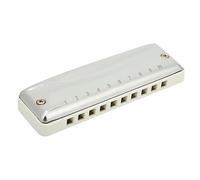 AMONIDA Strumento Musicale Portatile con Chiave Db Armonica a 10 Fori per Principianti e Professionisti Piccolo Leggero Perfetto per Suonare in Qualsiasi Momento (WHITE)