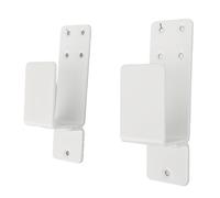 AMONIDA Supporto per Barra Aperta Staffa a U per Carichi Pesanti da 2 Pezzi in Acciaio Al Carbonio per la Sicurezza della Porta Nei Garage (WHITE)