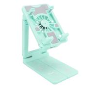 AMONIDA Supporto per Cellulare Regolabile in Altezza con Ventola di Raffreddamento, Funzionamento a Basso Rumore per Giochi e Streaming, Dimensioni 62-80 Mm (GREEN)