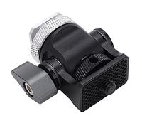 AMONIDA Supporto Universale per Monitor e Telecamera con Manopola Girevole a 360°, Supporto Compatto e Portatile per Monitoraggio Sul Campo, Lega di Alluminio Resistente, 1 Pezzo (SILVER)