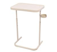 AMONIDA Tavolino Servitore Pieghevole Inclinazione Multiangolo Facile da Regolare per Leggere e Lavorare con un Elegante Design Beige 18,9x13,78 Pollici Adatto per Soggiorno Camera da Letto