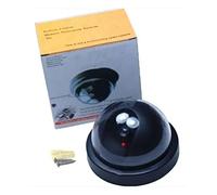 AMONIDA Telecamera di Sicurezza a Cupola Simulata 2 Pezzi con Luci Rosse Lampeggianti per la Prevenzione dei Furti Domestici e Aziendali