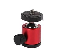 AMONIDA Testa a Sfera Girevole a 360° per Treppiede Lega di Alluminio Resistente per Fotocamere Compatta e Portatile (rosso)