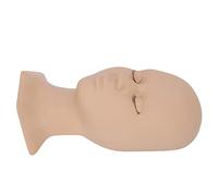 AMONIDA Testa di Manichino per Ciglia Modello di Pratica in Silicone Morbido per Extension Ciglia Massaggio per Trucco 28 X 14 X 10 Cm (Colore della pelle dell'occhio singolo tipo B + 1)
