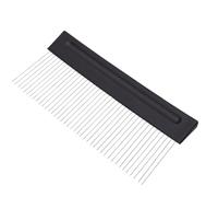AMONIDA Texture Graining Comb Tool in Acciaio Inox, Design Ottimizzato | Acciaio inossidabile resistente, impugnatura facile, trama uniforme del lino, versatile per l\'arte murale