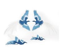 AMONIDA Toppa Ricamata con Phoenix per Accessori Decorativi per Abbigliamento Fai da Te, 4 Pezzi, Applique in Tessuto di Alta qualità