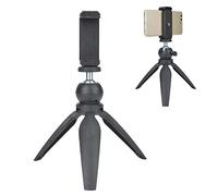 AMONIDA Treppiede Portatile con Altezza Regolabile e Testa a Sfera Staccabile per la Fotografia Mobile, Leggero e Comodo, Adatto per Telefoni da 6-10,5 Cm, 2 Livelli 10 Cm/16 Cm