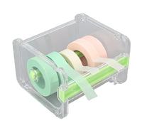 AMONIDA Utensile Taglio Efficiente per Dispenser di Nastro Visibile Trasparente per Studio Clinico in Ufficio 10,3x9,1x7,1 Cm (GREEN)