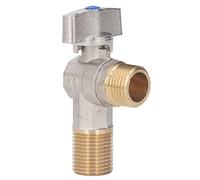 AMONIDA Valvola Triangolare in Ottone con Filettatura G1/2 a Grande Flusso per Acqua Calda e Fredda nel Bagno della (BLUE)