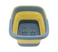 AMONIDA Vasca per Pediluvi Portatile in Silicone per Pediluvi per Uso Domestico e da Campeggio, Altezza Spiegata 23 Cm (GREEN)