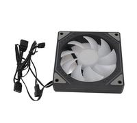 AMONIDA Ventola per Case ARGB da 120 Mm con Design di Raffreddamento Silenzioso per CPU e Case di Computer - 5 V 3 Pin, Flusso D'aria 58,36 CFM, Materiale ABS, 1 unità (Lama avanti nera)
