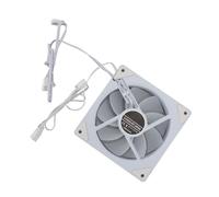 AMONIDA Ventola per Case ARGB da 120 Mm con Design di Raffreddamento Silenzioso per CPU e Case di Computer - 5 V 3 Pin, Flusso D'aria 58,36 CFM, Materiale ABS, 1 unità (Lama avanti bianca)