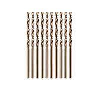 amoolo Punte da trapano in cobalto da 3/32" (10 pezzi), M35 HSS metallo Jobber lunghezza Twist Drill Bit Set per metallo duro, acciaio inossidabile