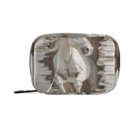 Amooorous 3D Parete di Legno Animale Cavallo Medicina Borsa di Stoccaggio con Scomparti Staccabili Comodo Medicina Pillola Organizzatore per