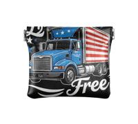 Amooorous 4 ° luglio Giorno dell'Indipendenza Terra di Free Blue Truck Donna Piccolo Portamonete in Pelle Unico Mini Caso Cosmetico per Uomo Donna Viaggio, 4 luglio Giorno dell'Indipendenza terra di