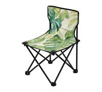 Amooorous Acquarello Monstera Deliciosa foglie modello colore verde lago e bianco perla foglie verdi e sedie da campeggio portatili Ultralight portatile sedia pieghevole borsa per il trasporto inclusa