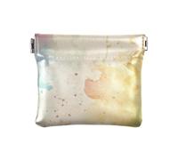 Amooorous Acquerello Astratto Splash-ink Colore Chiaro PU Cuoio Piccolo Portamonete Comodo Mini Sacchetto di Trucco per le Donne, Acquerello astratto splash-ink colore chiaro, 1 size