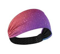 Amooorous Arcobaleno Gradiente Glitter antiscivolo fascia spessa Elastico fasce per il sudore per le donne per tennis tennis Uso quotidiano bandas para el sudor