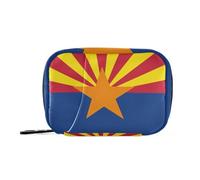Amooorous Arizona State Flag Az blu rosso borsa medicina da viaggio con scomparti staccabili attaccabile portapillole organizer grande per borsa