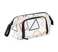 Amooorous astucci di matita di grande capacità di viaggio astuccio multifunzionale matita borsa con cerniera per adolescenti materiale scolastico colorato motivo geometrico paradiso