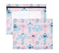 Amooorous Astucci multiuso per penne formato A4, confezione da 2 pezzi, per insegnanti, scuola, kimono con fiori di ciliegio giapponesi