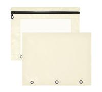 Amooorous Astuccio con 3 occhielli rinforzati, perforatore a 3 fori, per lettere formato A4, confezione da 2 pezzi, per insegnanti, classi di mais, seta, tinta unita, tinta unita