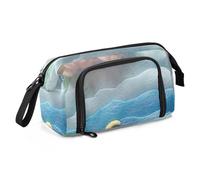 Amooorous Astuccio grande per matite di grande capacità, astuccio multifunzionale per pennelli e matite per infermieri, scuola preppy neo-realismo, marshmallow, arcobaleno, nuvole bianche
