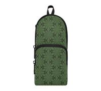 Amooorous Astuccio in nylon con 3 scomparti astratto verde giapponese per studenti universitari astuccio multiuso ed estetico per bambini cancelleria organizer per ragazze adolescenti elementare 1600