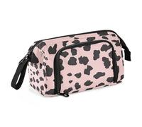 Amooorous Astuccio per matite con stampa leopardata, di grande capacità, con scomparto per forniture scolastiche per infermieri