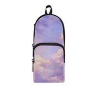 Amooorous Astuccio per penne a 3 scomparti, con cielo stellato, in nylon, con motivo cielo stellato, di grande capacità, per bambini, scuola preppy, 1600 ml