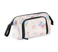 Amooorous Astuccio scolastico di grande capacità, organizer per matite con cerniera, astuccio autoportante per adolescenti e ragazzi delle scuole superiori con orso carino e pupazzo di neve