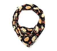 Amooorous Autunno zucca e gatto cattivo nero quadrato seta testa sciarpa di seta quadrata sciarpa di seta per le donne 35 x 35 funky seta collo sciarpa per le donne per sera chal para mujer
